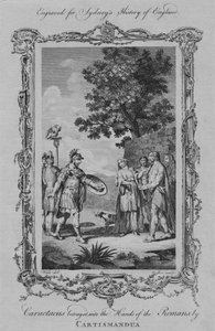 Caractacus förrådd i romarnas händer av Cartismandua, 1773.