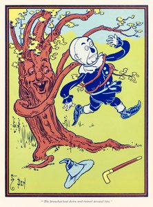 "Grenarna böjde sig ner och snodde sig runt honom." från "The Wonderful Wizard of Oz" av L. Frank Baum av William Wallace Denslow