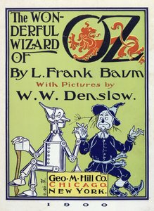 Titelsida från The Wonderful Wizard of Oz av Lyman Frank Baum (1856 - 1919) pub. 1900 (färglitografi)