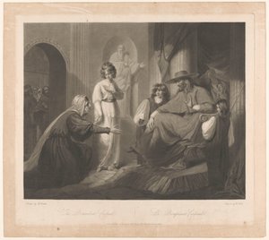 Publik med en kardinal The Benevolent Cardinal / Le bienfaisant Cardinal (titel på objekt)