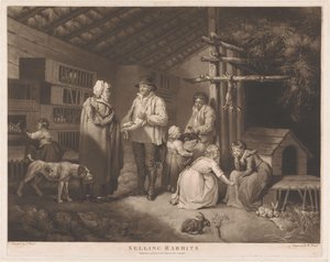 Kaninförsäljare Sälja kaniner (titel på objekt) av William Ward