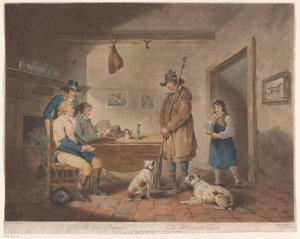 Män på ett värdshus Ale-house Politiker / Les Politiques du Cabaret (titel på objekt)