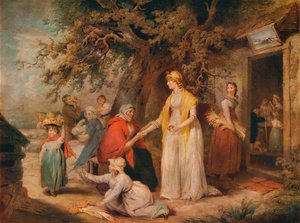 Utanför en Country Alehouse, c1700-talet av William Ward