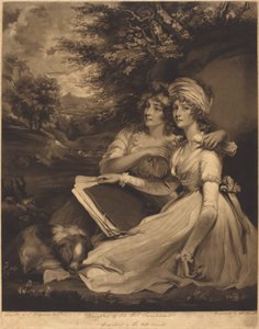 Sir Thomas Franklands döttrar av William Ward after John Hoppner