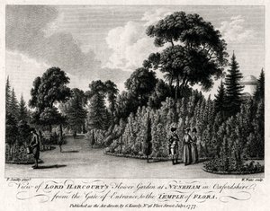 Utsikt över Lord Harcourts Flower Garden vid Nuneham i Oxfordshire, 1777