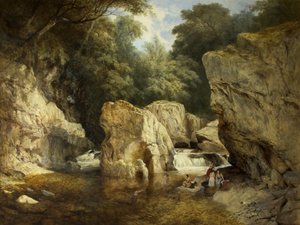 Scen i norra Wales, ca 1846 (olja på duk)
