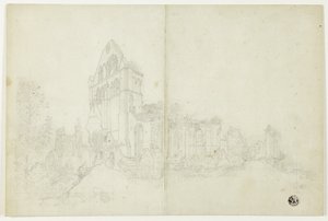 Byland Abbey, Yorkshire av William Westall