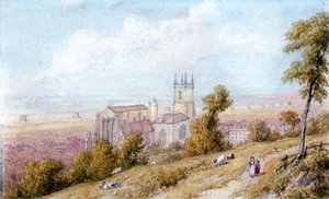 "Hythe Church och Martello Tower", 1800-talet.