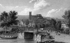 Hythe från kanalbron, graverad av E. Finden, 1829