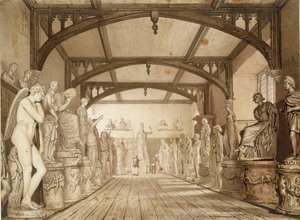Skulpturgalleriet i Examination Schools, Oxford, 1813 av William Westall