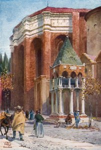 Bologna. S. Domenicol (färg litho) av William Wiehe Collins
