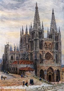 Burgos, katedralen (färg litho)