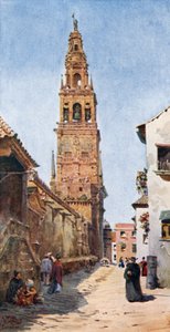 Cordoba, Campanario Tower (färg litho)