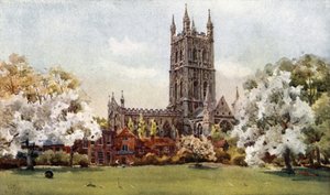 Gloucester från Paddock (färg litho) av William Wiehe Collins