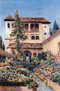 Granada, Generalife (färg litho)