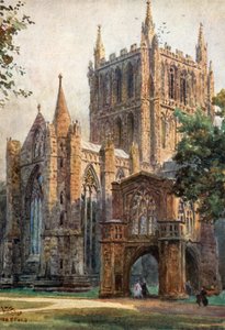 Hereford, North Transept (färg litho)