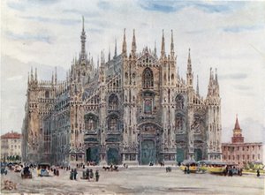 Milano. Katedralen (färg litho)
