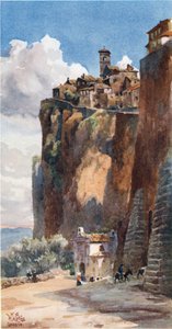 Orvieto. Porta Maggiore (färg litho)
