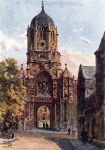 Oxford, Christchurch Gateway (litho i färg) av William Wiehe Collins