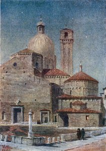 Padua. Katedralen (färg litho) av William Wiehe Collins