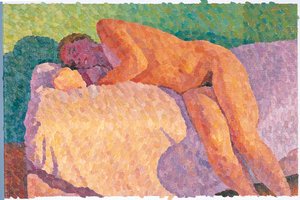 Naken med ansikte i skugga, 2000 (Oil on Canvas)