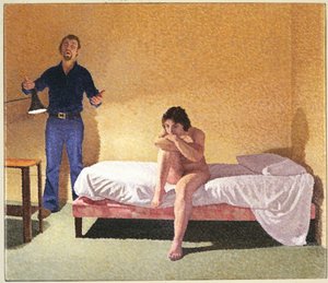 Två figurer, mannen som sjunger