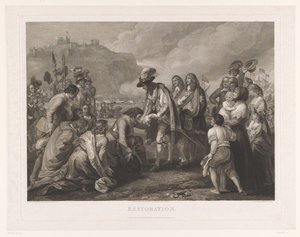 Charles II av England anländer till stranden i Dover den 25 maj 1660 Restaurering (titel på objekt)