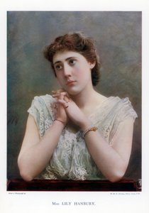 Lily Hanbury, engelsk scenskådespelerska, 1901. av William and Daniel Downey