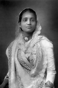 Maharani från Koch Bihar, Västbengalen, Indien, 1893.