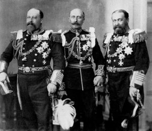 Prinsen av Wales och hans bröder vid bröllopet av hertigen av York, 6 juli 1893 1964 av William and Daniel Downey