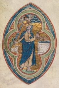 Miniatyr utskuren från ett kompendium i historien om Kristi genealogi..., 1200-1250 av William de Brailes