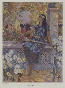 Automne (höst) (färg litho) av William de Leftwich (after) Dodge