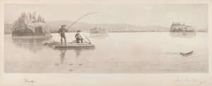 Namnlös (Stångflottefiske) av William de la Montagne Cary