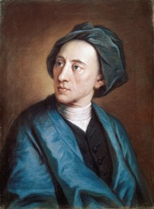 Porträtt av den brittiska poeten Alexander Pope i turban (olja på duk