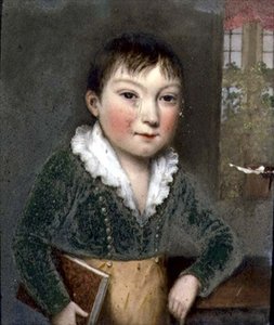 Okänd son från familjen FitzHerberts porträtt, ca 1817 (skiffer)