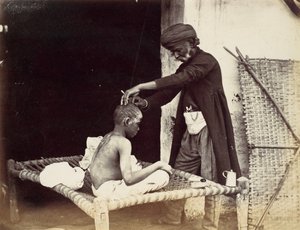 Indisk frisör, 1860-talet.