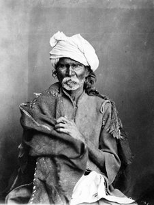 Porträtt av en indisk man, från "The Costumes and People of India", c.1860-talet