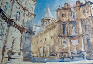 572 Sen eftermiddagsskuggor - Palermo, Quattro Canti av Wilson Clive