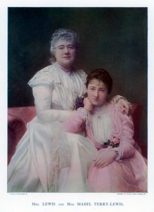 Mrs Lewis Kate Terry och Miss Mabel Terry-Lewis, brittiska skådespelerskor, 1901.