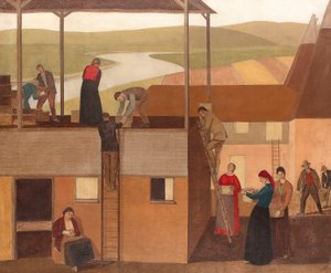 Design för väggdekoration, ca 1918 (olja på duk)