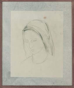 Studie för St Martin altartavla, ca 1928 (penna på papper) av Winifred Knights