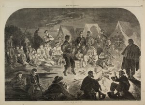 En bivuakbrand vid Potomac, från Harper