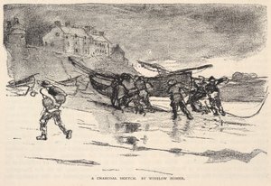 En kolskiss, från The Century Magazine, november 1883 av Winslow Homer