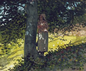 En skuggig plats, Houghton Farm, 1878 av Winslow Homer