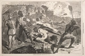 A Shell in the Rebel Trenches, 1863. av Winslow Homer