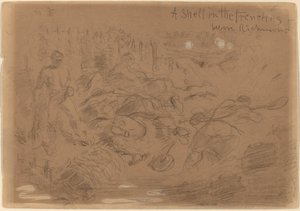 Ett skal i skyttegravarna före Richmond [recto] av Winslow Homer