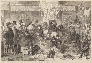 A Snow Slide in the City, publicerad 1860. av Winslow Homer