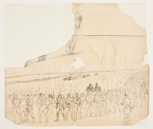 En infanterikolonn i mars av Winslow Homer
