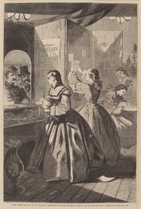 Any Thing for Me, If You Please - Post Office of the Brooklyn Fair in Aid of the..., publicerad 1864 av Winslow Homer