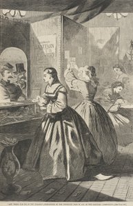 ”Något till mig, om ni behagar?” - Postkontoret på Brooklynmässan till stöd för sanitetskommissionen av Winslow Homer